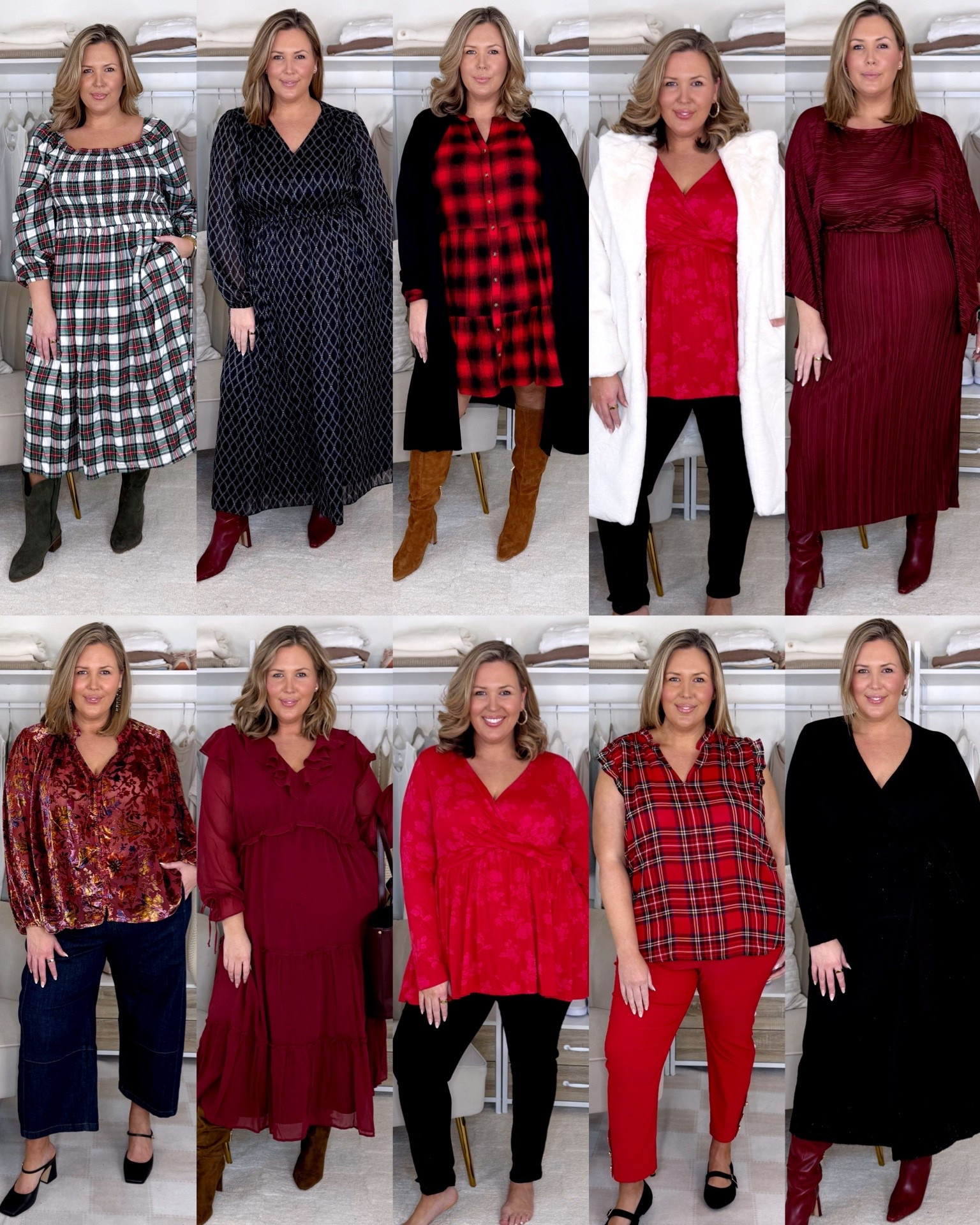 Plus size holiday dresses! 1. Wearing the 18/20 in this dress! 2. Wearing the 18/20! 3. Wearing an XXL in the dress and 2X in the duster! 4. Wearing a size 2 in everything! 5. Wearing an 18! 6. Wearing a 2X in both! 7. Wearing a 2X 7. Wearing a size 2! 8. Wearing a 18/20 in the top and 20 in the bottoms! 9. Wearing an 18/20 in the black dress!

Plus size fashion, everyday outfit ideas, trendy fashion, mom style, comfy casual, winter fashion

#LTKHoliday #LTKPlusSize #LTKMidsize