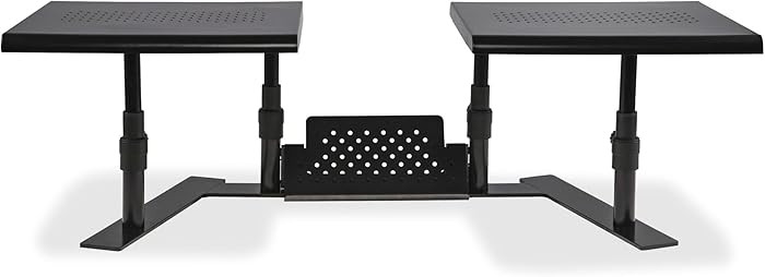 Allsop Metal Art ErgoTwin Height Adjustable Dual Monitor Stand (31883), Black | Amazon (US)