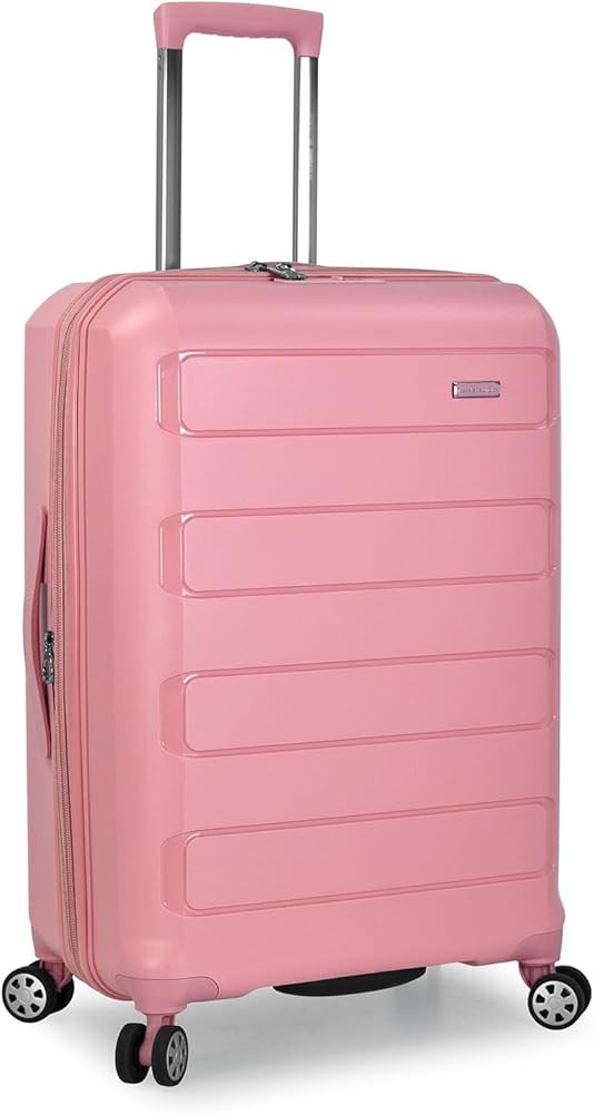 Traveler's Choice Pagosa Indestructible Hardshell Expandable Spinner Luggage, Pink, Check-in Only | Amazon (US)