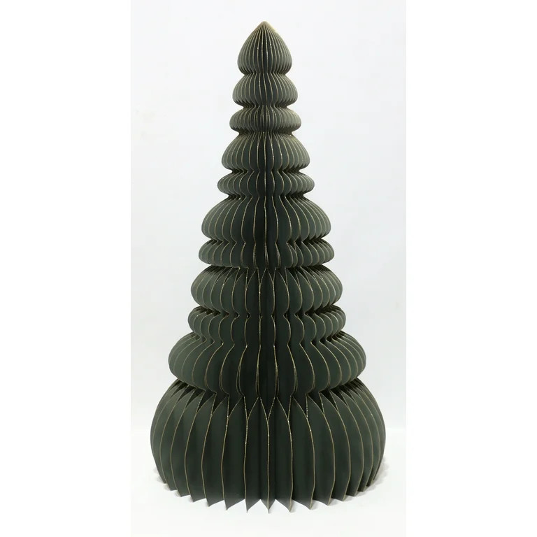 Honeycomb Paper Tree Christmas Decoration, Green, 47", by Holiday Time - Walmart.com | Walmart (US)