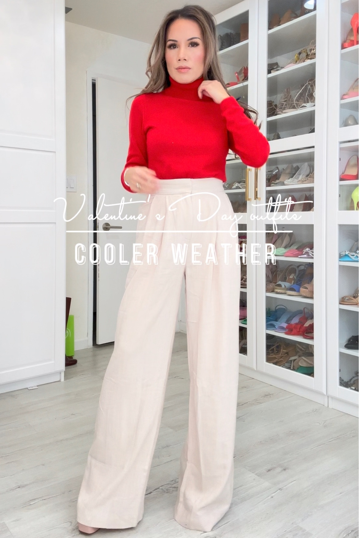Cashmere turtleneck sweater and high waist wide leg pants. 

#LTKstyletip #LTKshoecrush #LTKSeasonal