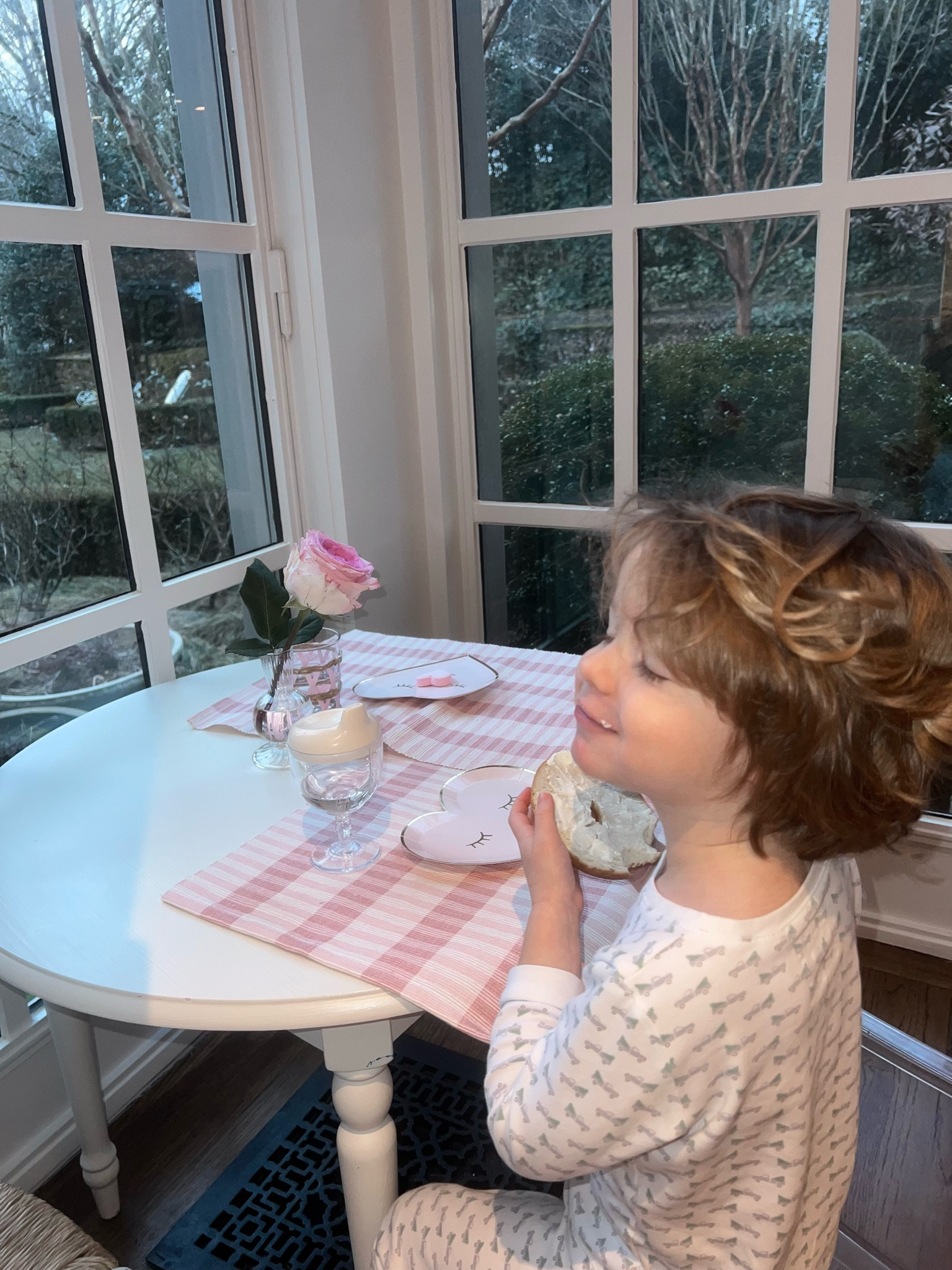 Happy boy with his better bagels! Valentine’s Day table. Boys pajamas. Amazon finds  

#LTKhome #LTKunder50 #LTKkids