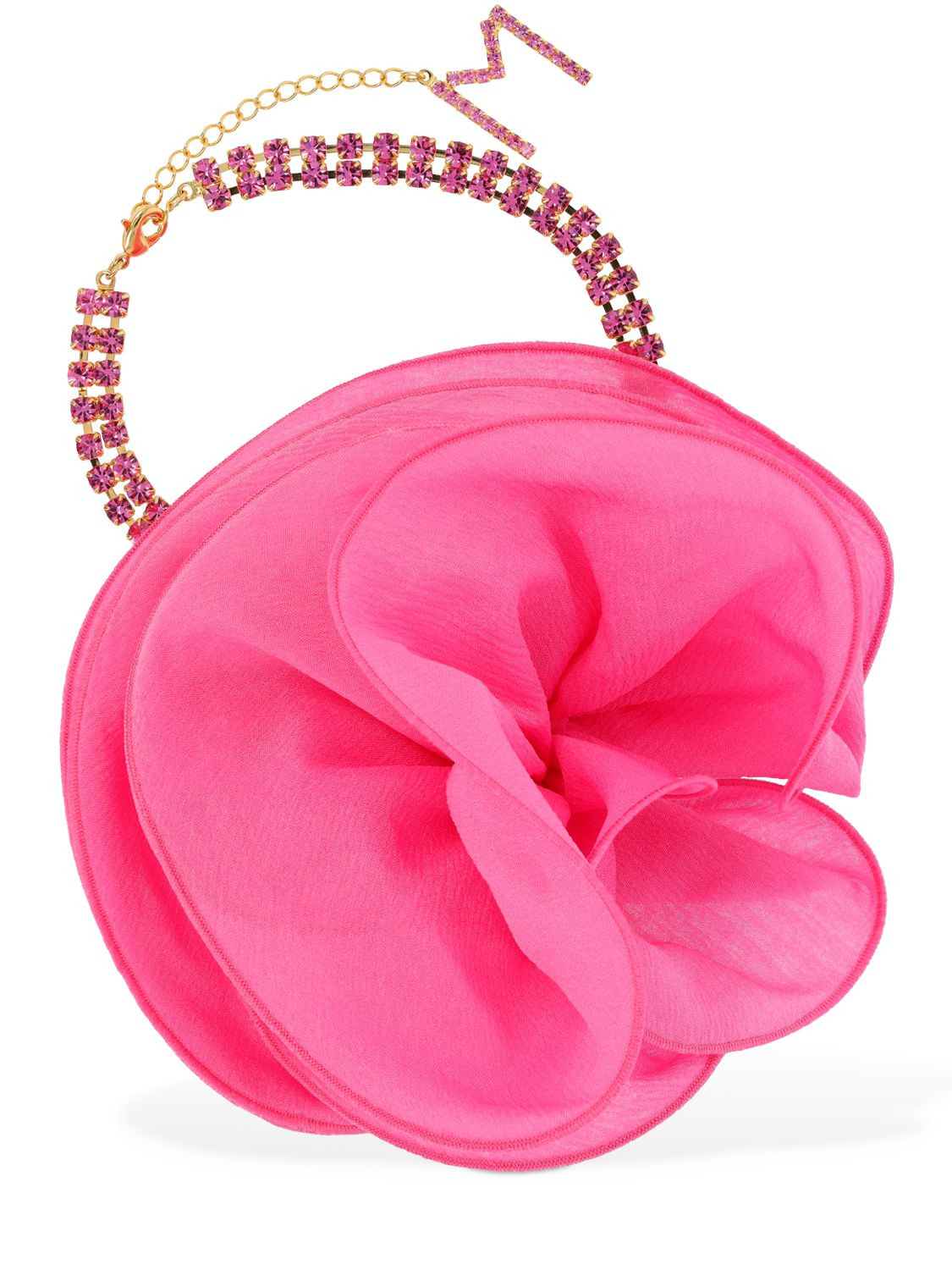 Magda Butrym - Satin flower crystal choker - Fuchsia | Luisaviaroma | Luisaviaroma