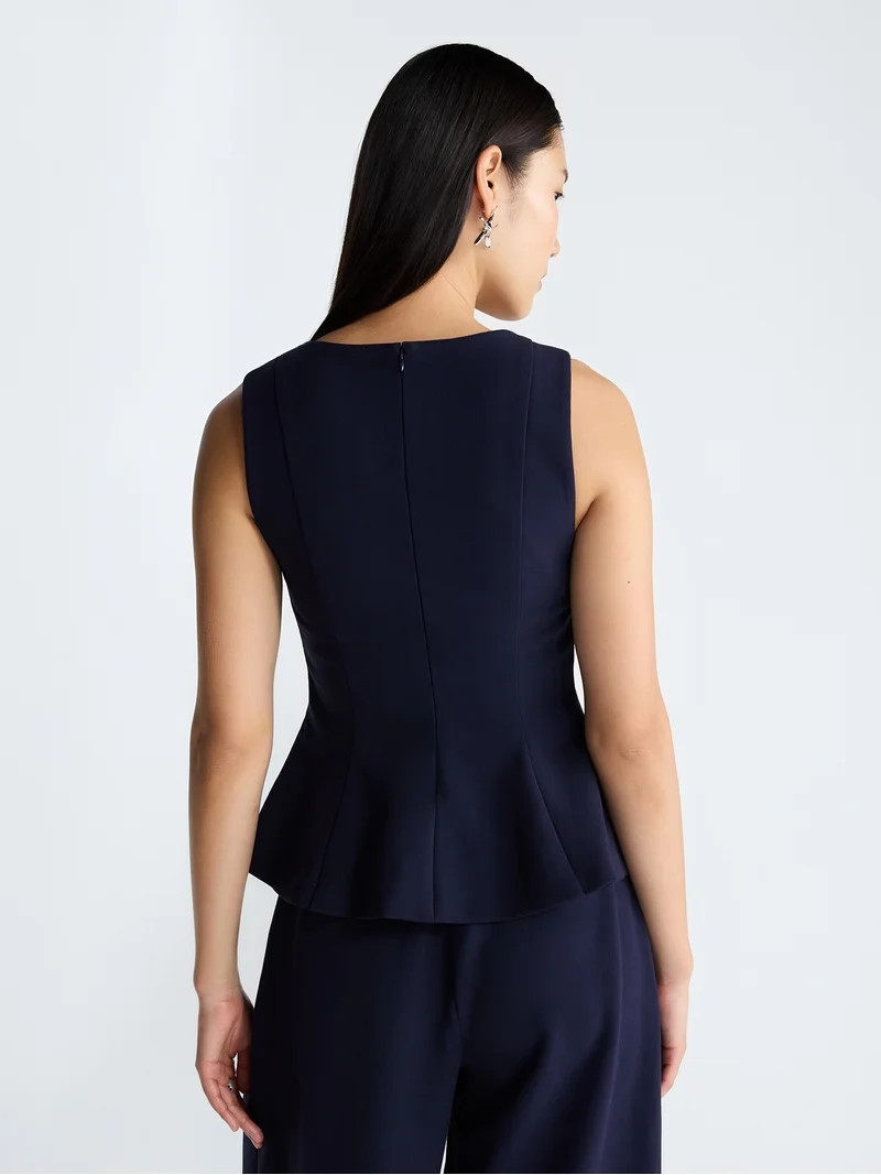 Devil Wears Prada Scoop Collection Women's Sleeveless Square Neck Peplum Top, Sizes 0-20 | Walmart (US)