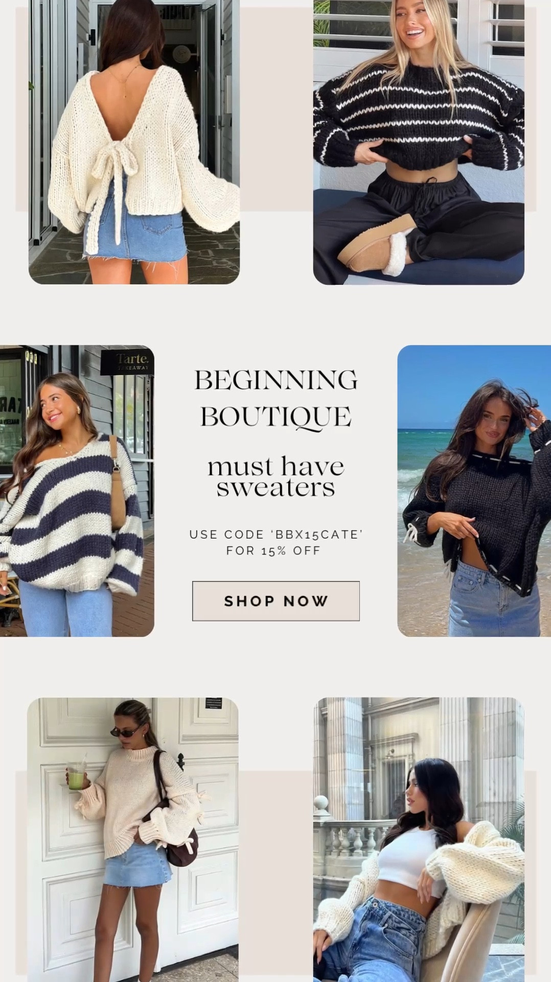 Literally the cutest sweater selection and 15% off with code ‘BBX15CATE’. Shop your heart out and stock up for fall/winter! 

#LTKSaleAlert #LTKStyleTip #LTKFindsUnder50
