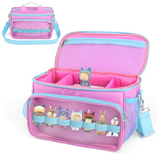 Sun3drucker Carrying Case for Toniebox 2/1,Carrying Travel Bag for Toniebox Starter Set and Tonie Figures, Toniebox 2 Audio Player Bundle Portable Storage Bag(Pink-purple) | Amazon (US)
