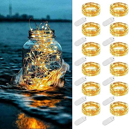 Fulen Fairy Lights Battery Powered,Wine Bottle Lights for Mason Jars, 12 Pack 7ft 20 LED String Ligh | Amazon (CA)