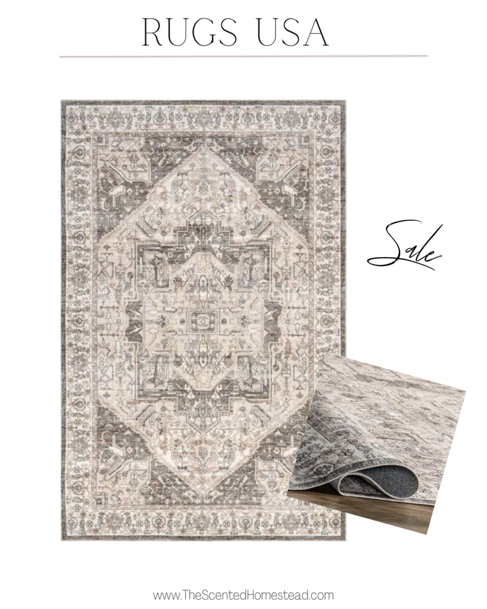 Bedroom accent area rug, RugsUSA sale, brown atrium medallion washable area rug. 

#LTKsalealert #LTKxNSale #LTKhome