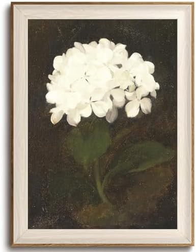KISSFOX Framed Wall Art Vintage Wall Decor Hydrangea Canvas Art Flowers Pictures Botanical Painti... | Amazon (US)