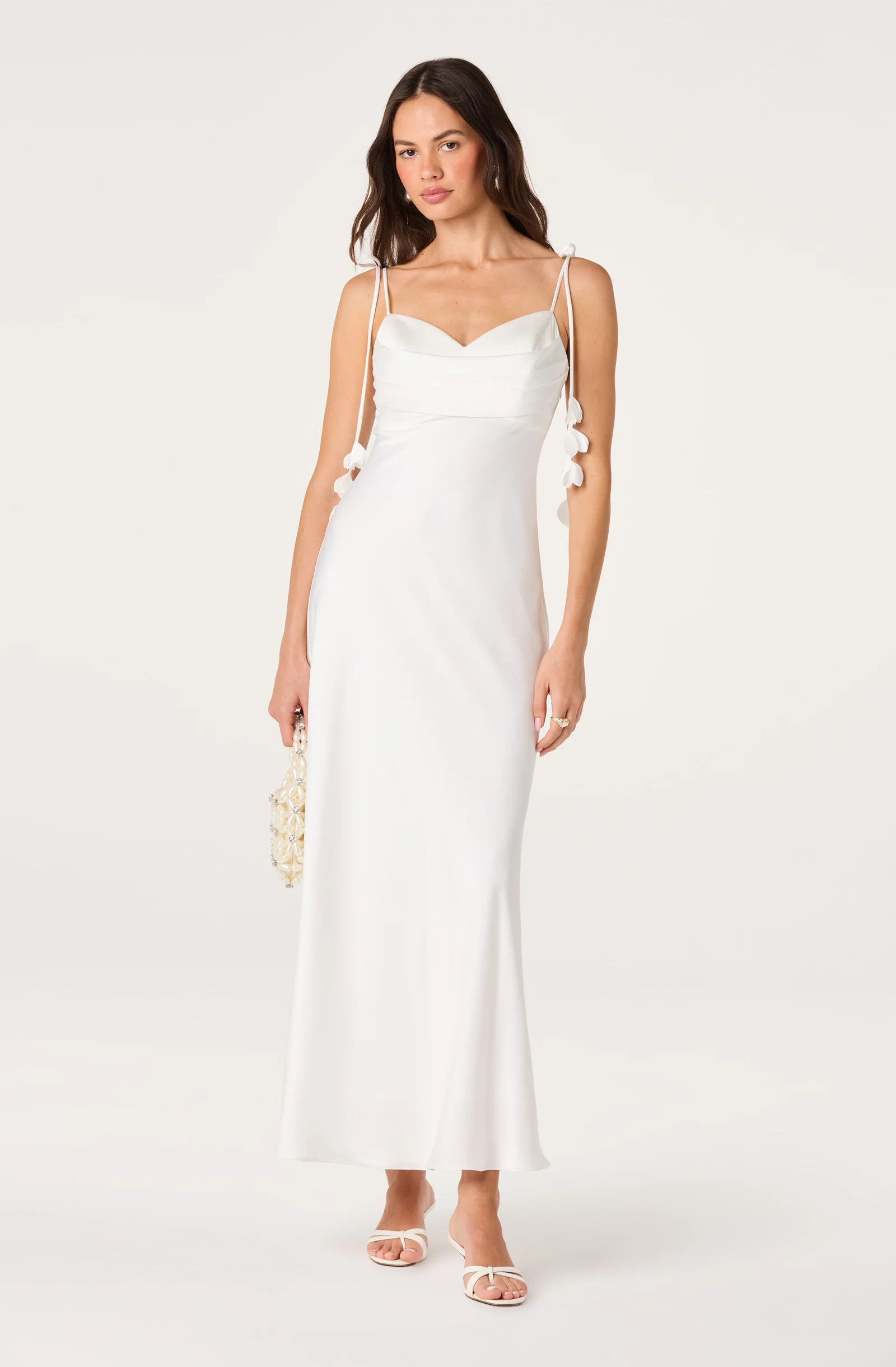 Hera Satin Maxi Dress - White / XS | ASTR The Label (US)