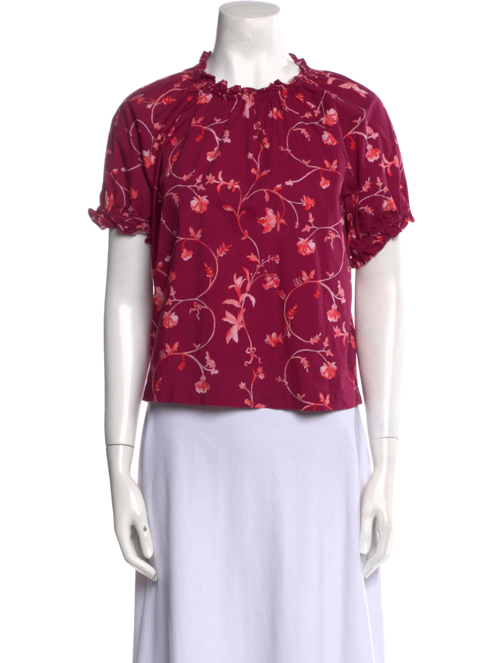 Floral Print Crew Neck Blouse | The RealReal