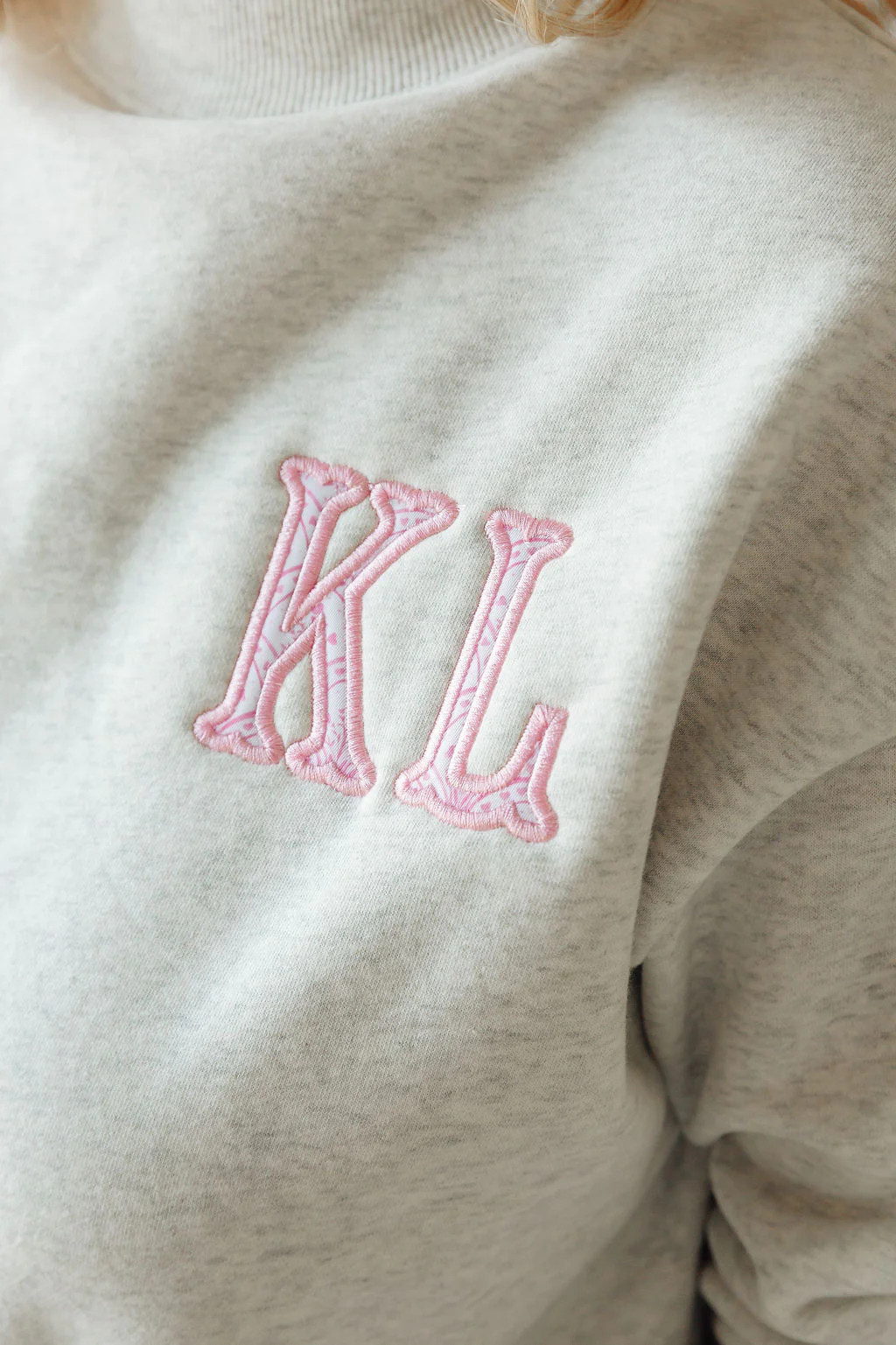Monogrammed Mockneck Sweatshirt | Sprinkled With Pink