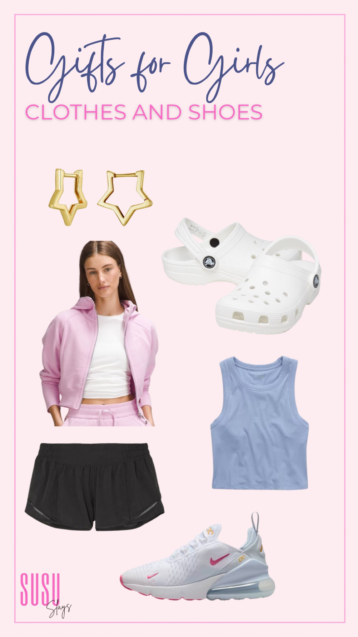 Birthday wish list items for our preppy and sporty girl! 
Anything Lululemon is always a win and kids love Nikes and Crocs. 

#LTKKids #LTKShoeCrush #LTKActive