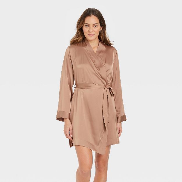 Women's Satin Short Robe - Stars Above™ | Target