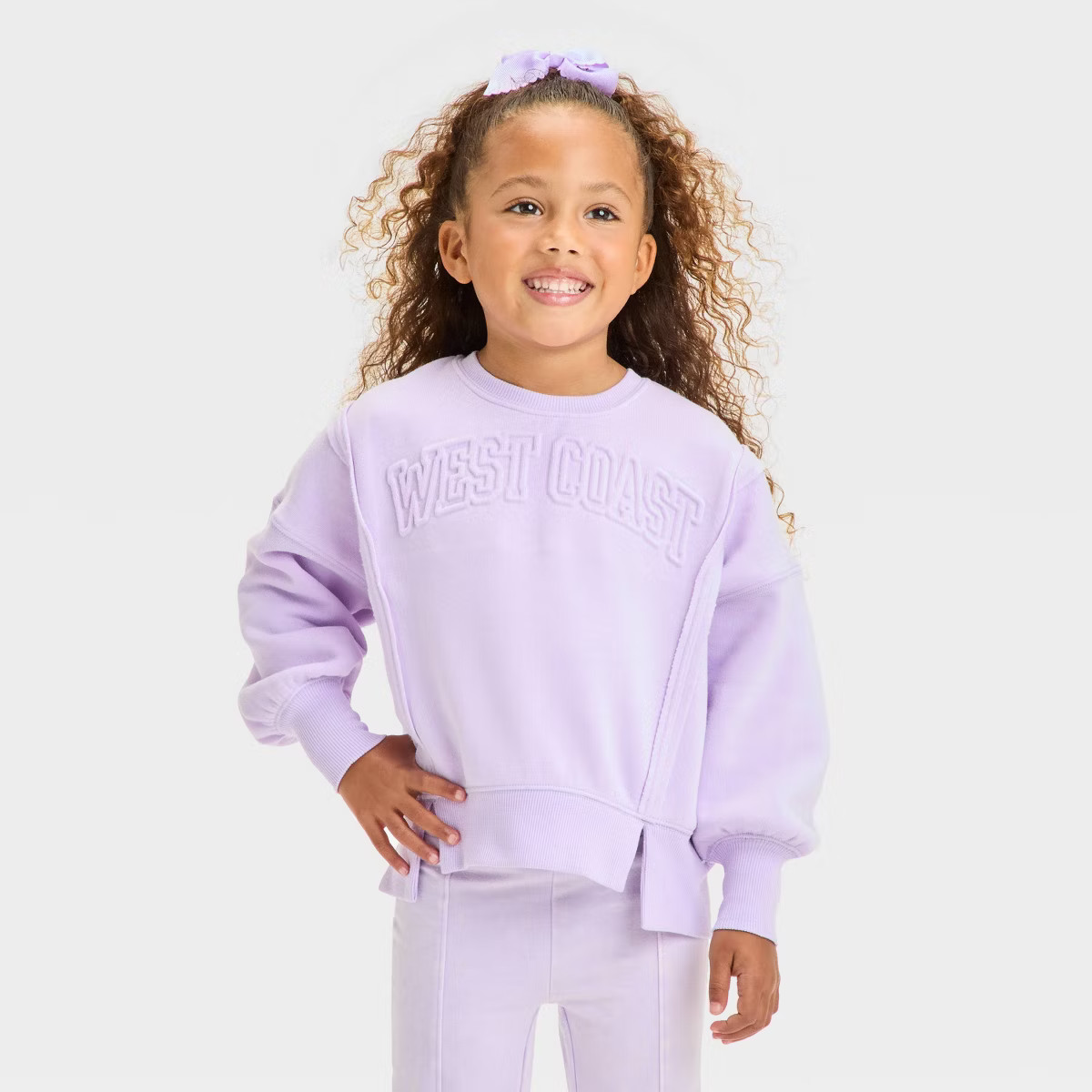 Grayson Mini Toddler Girls' Fleece Sweatshirt - Purple | Target