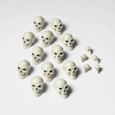 17ct Mini Skulls Halloween Decorative Props - Hyde &#38; EEK! Boutique&#8482; | Target