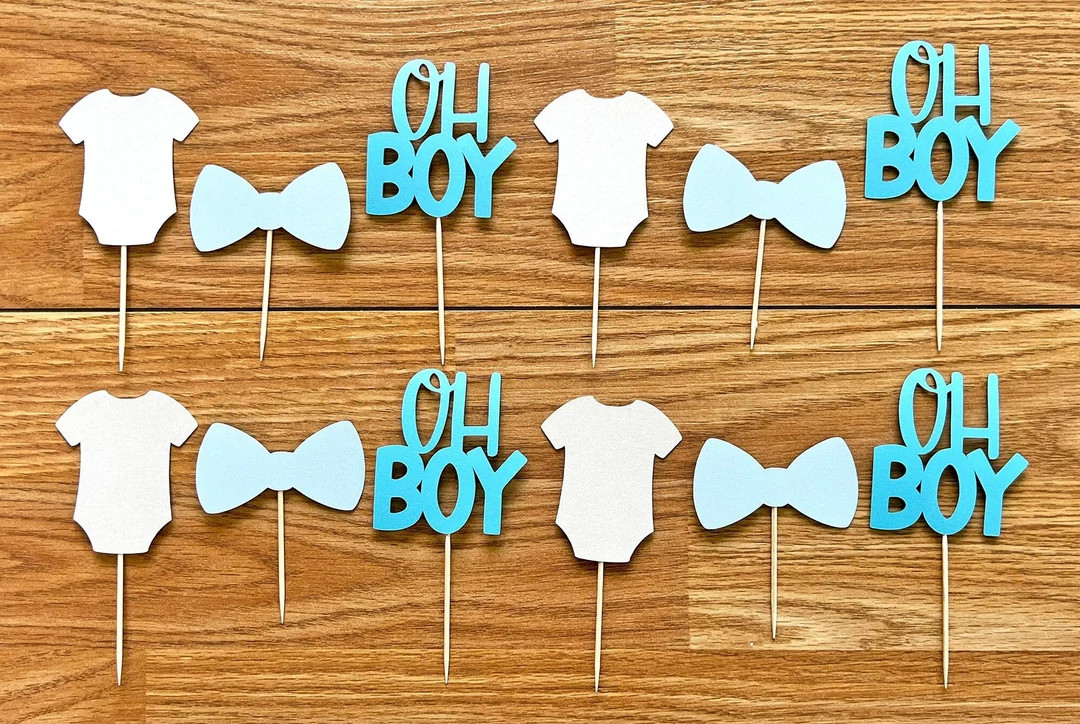 Oh Boy Decorations Oh Boy Cupcake Toppers Oh Boy Baby Shower - Etsy | Etsy (US)