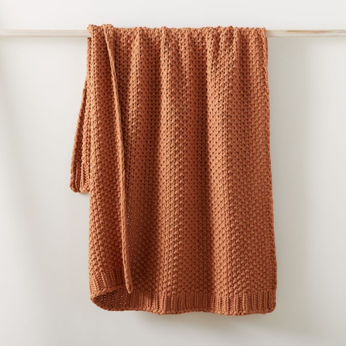 Chunky Cotton Knit Throw | West Elm (US)