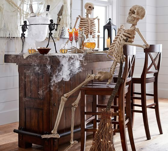 Life-Size Indoor/Outdoor Mr. Bones Skeleton | Pottery Barn (US)