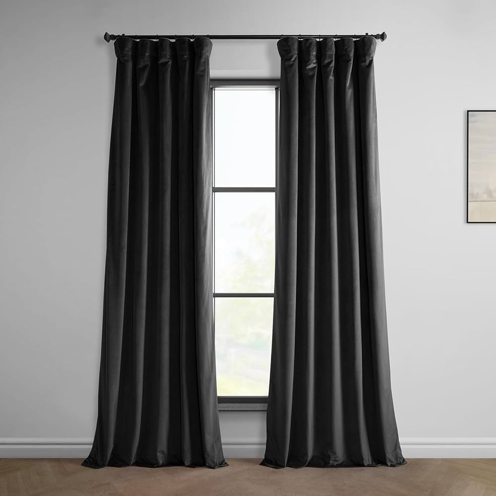 HPD Half Price Drapes Heritage Plush Velvet Curtains 108 Inches Long Room Darkening Curtains for ... | Amazon (US)