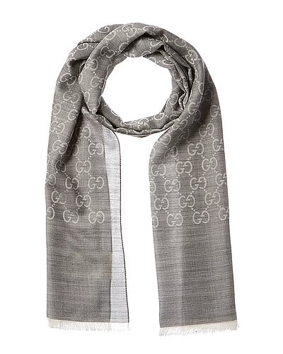 Logo Small Jacquard Wool & Silk-Blend Scarf | Rue La La