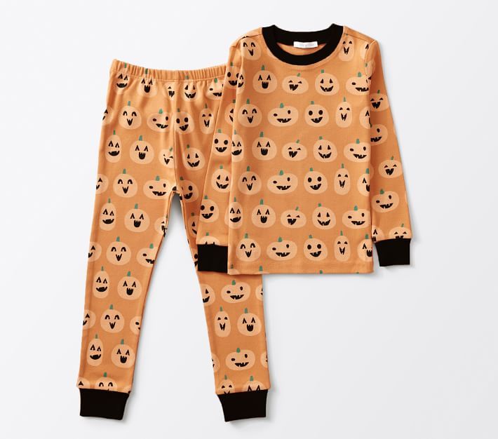 Pumpkin Organic Pajama Set | Pottery Barn Kids