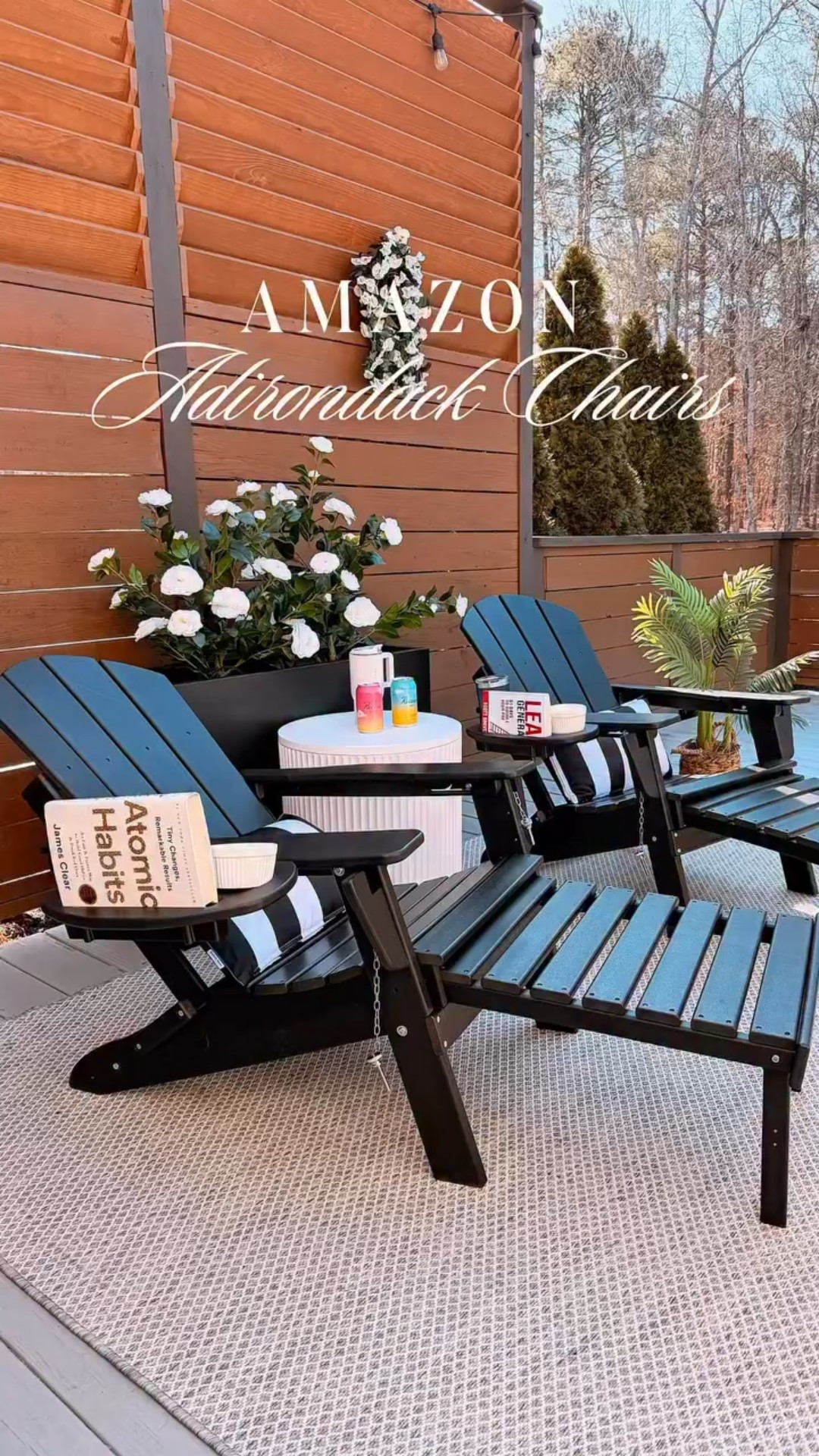 🎀 Follow + Comment “ADK” and I’ll send you links. 

✨Make sure you’re following @simplywithjulia first or link may not send. 

Upgrade your patio setup with this 2-pack Adirondack chair set from Amazon.
✨Built-in tray for drinks, snacks, phone, or tablet
✨Foldable design for easy storage
✨Slide-out ottoman for added comfort
✨Durable HDPE material
✨Weather-resistant, UV-resistant, low-maintenance
Adirondack chair from Amazon with ottoman for porches, decks, patios, and backyard lounging. @amazonhome 
#amazonfinds #amazonhome #amazonmusthave #amazonoutdoor #adirondackchair

#LTKSeasonal #LTKHome #LTKOver40