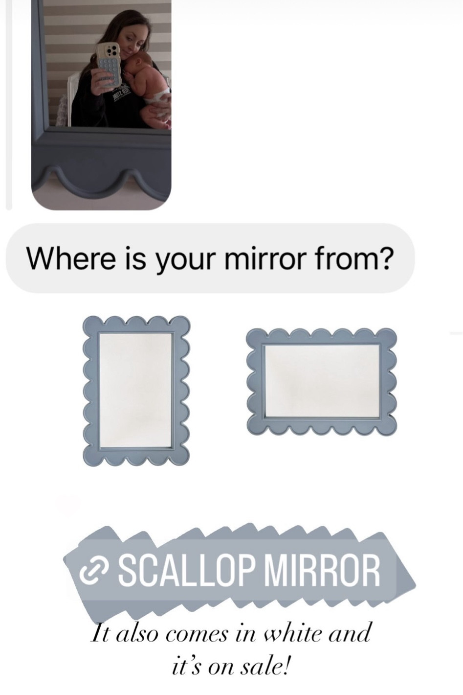 Scallop mirror for the nursery is on sale! 

#LTKhome #LTKsalealert #LTKbaby