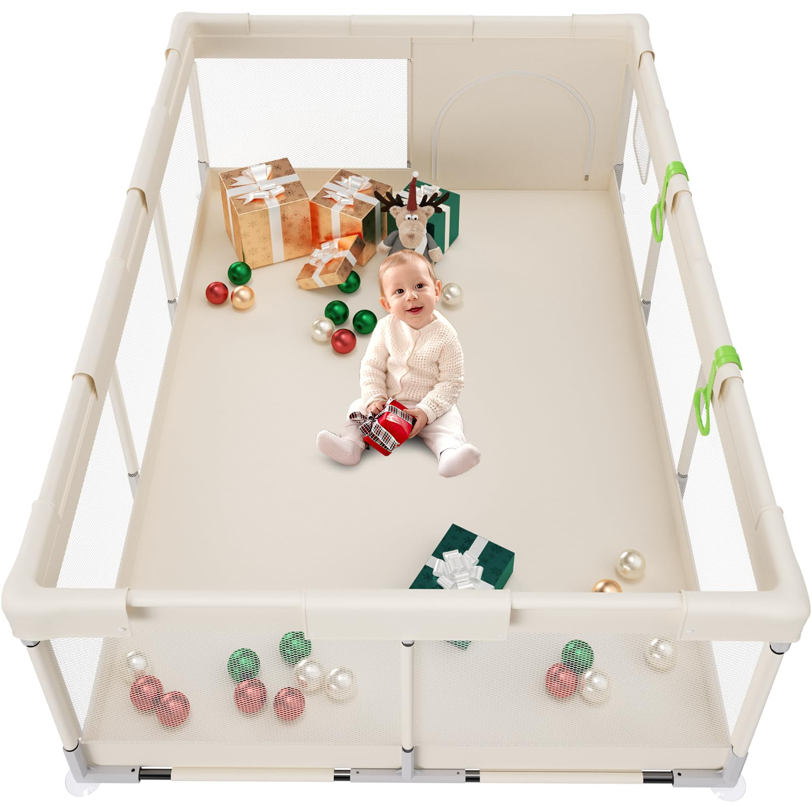 Fodoss Baby Playpen, 71x47inch Large Playpen for Babies and Toddlers, Indoor & Outdoor Play Yard,... | Amazon (US)