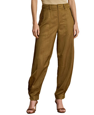 Women's Shantung Barrel Cargo Pants | Macy's