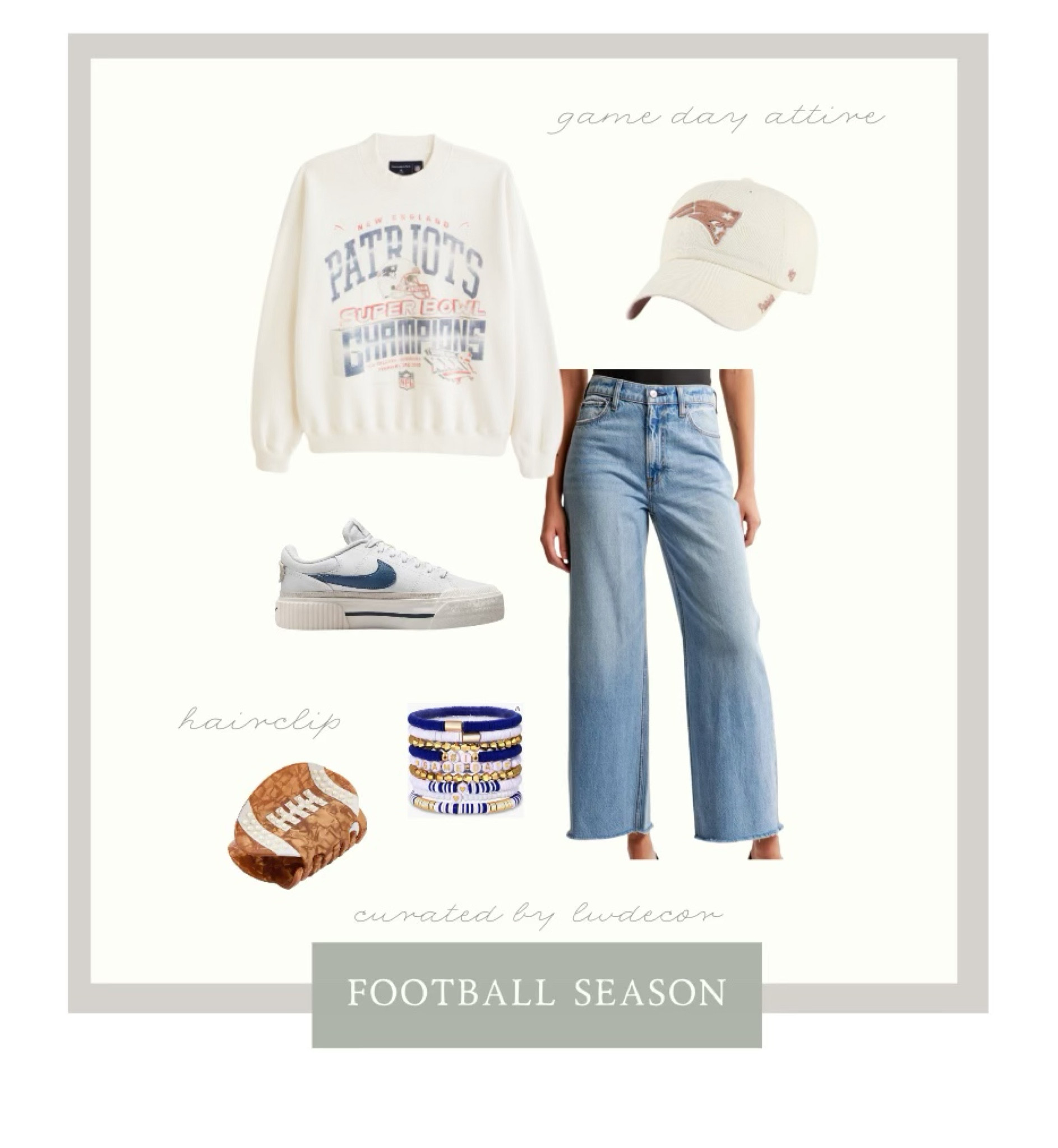 Who is ready for football season? Give me all the oversized sweatshirts + cooler weather! Sweatshirt is from Abercrombie and comes in multiple NFL teams. And the game bracelets are too cute — available in multiple colors! 

#LTKStyleTip #LTKSaleAlert
