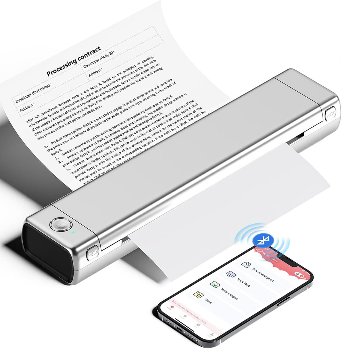 Phomemo M08F Portable Printers Wireless for Travel, Thermal Printer Support 8.5" X 11" US Letter,... | Amazon (US)