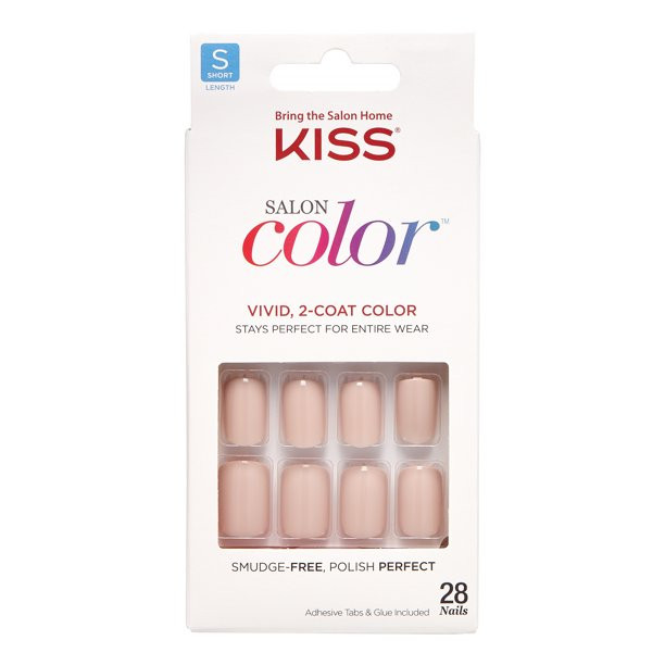 KISS Salon Color Smudge-Free Polish Perfect Solid Color Fake Nails - Landslide | Walmart (US)