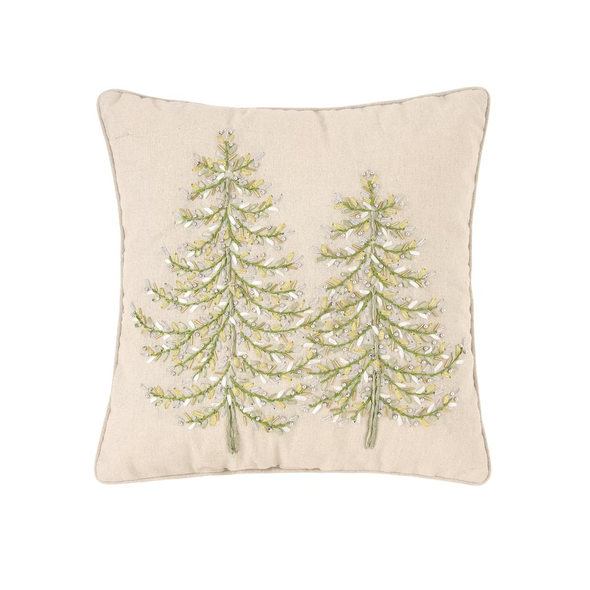 C&F Home Winter Garden Ribbon Art Tree Throw Pillow, 16" x 16" | Target