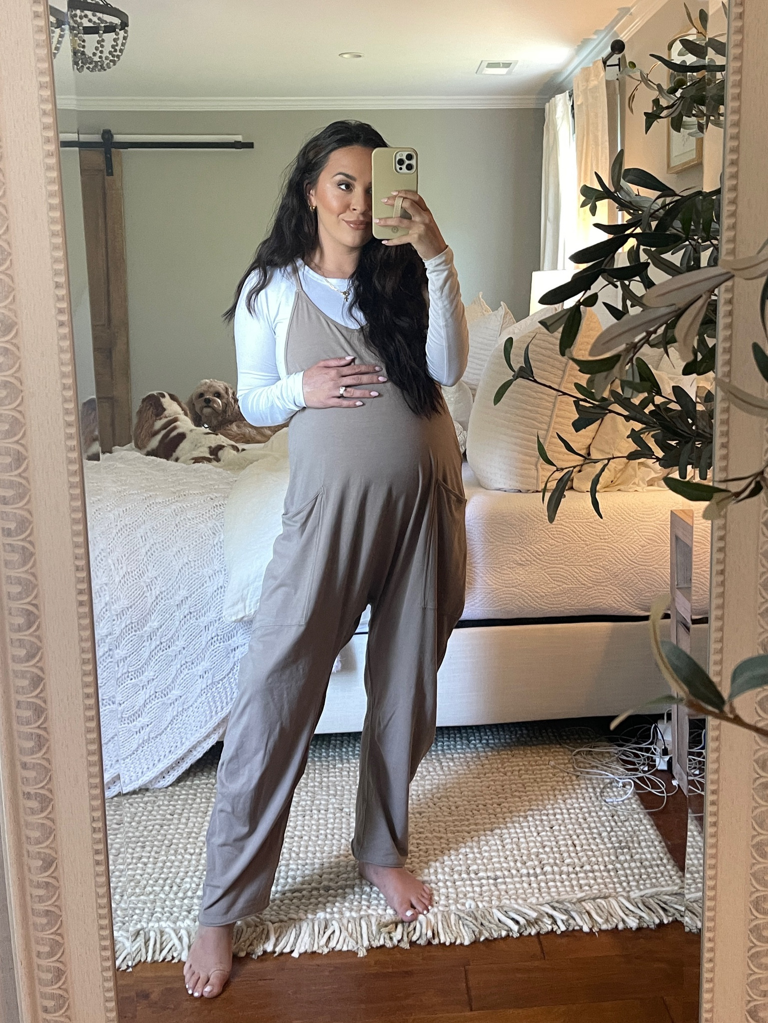 Everyone who is pregnant needs this jumpsuit. I wear a color variation every. single. day! I’m sure I’ll continue to wear after baby as well. 

#LTKunder100 #LTKbump