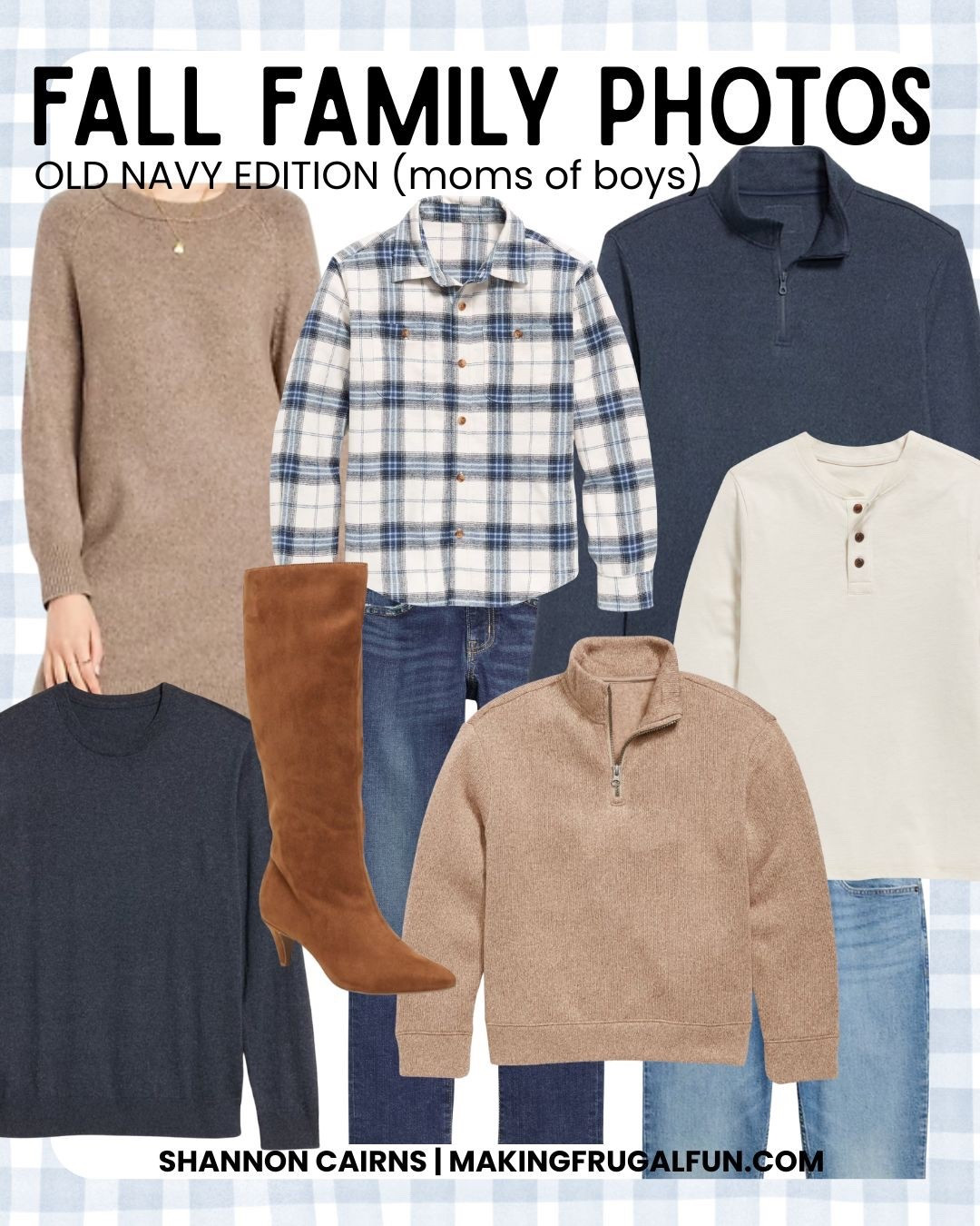 Fall family photo outfit planning inspiration and ideas, moms of boys. Boy mom outfit planning.

Navy dark blue chocolate brown neutral color scheme
Fall outfits
Old Navy Finds
Affordable fall outfits

#LTKSeasonal #LTKFindsUnder50 #LTKFamily