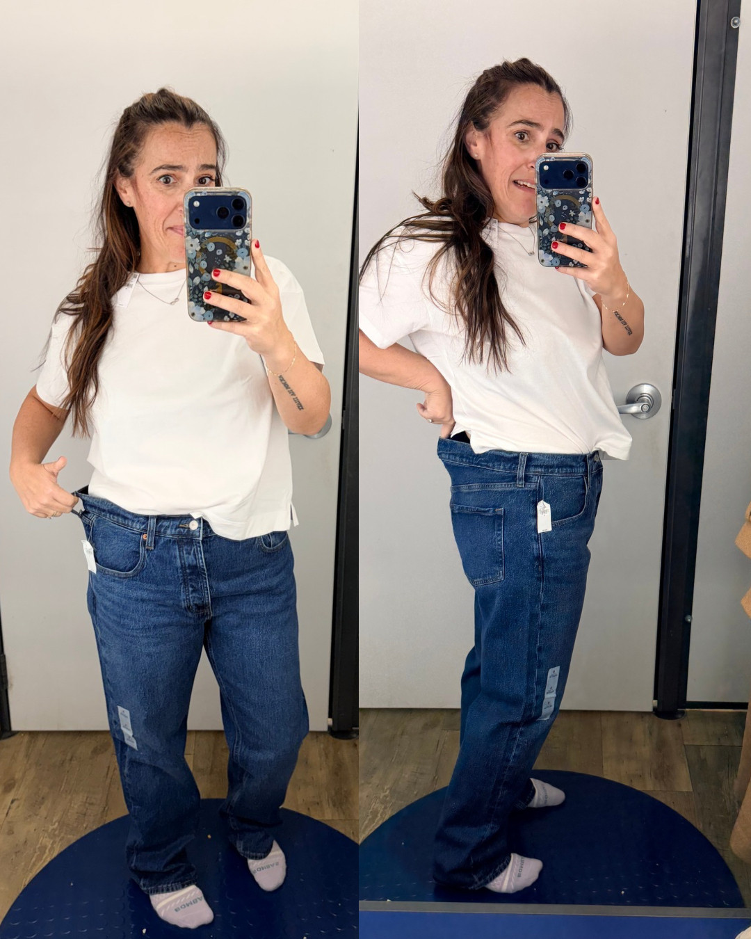 These are a NO for me but might be a yes for you. Just they run SOOO slouchy, definitely size down im in an 8. 

 #LTKootd #LTKOver40 #LTKSaleAlert