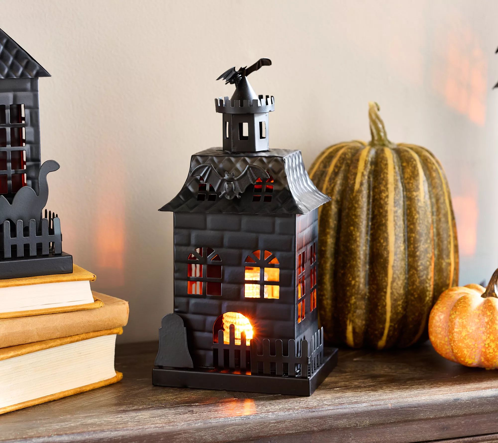 Sister Road by JG 10" Haunted House w/ Flickering LED Light & Remote | QVC