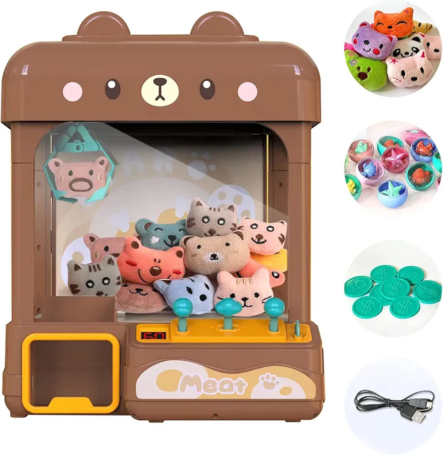 cxjoigxi Mini Claw Machine for Kids Adults with Prizes,Volume Control and 60 Seconds Countdown,2 ... | Amazon (US)