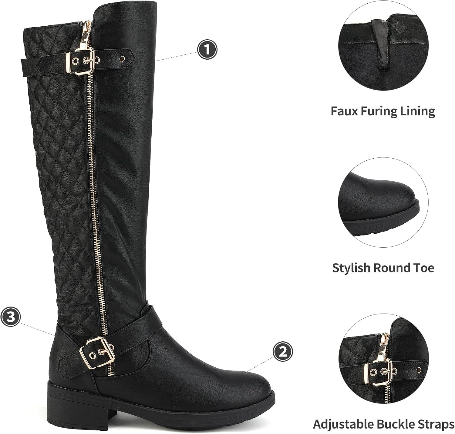 DREAM PAIRS Women's Knee High Riding Boots | Amazon (US)