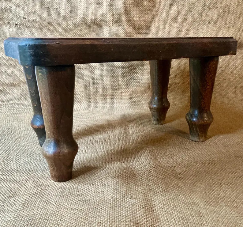 A Vintage French Oak Foot Stool - Etsy | Etsy (Global)