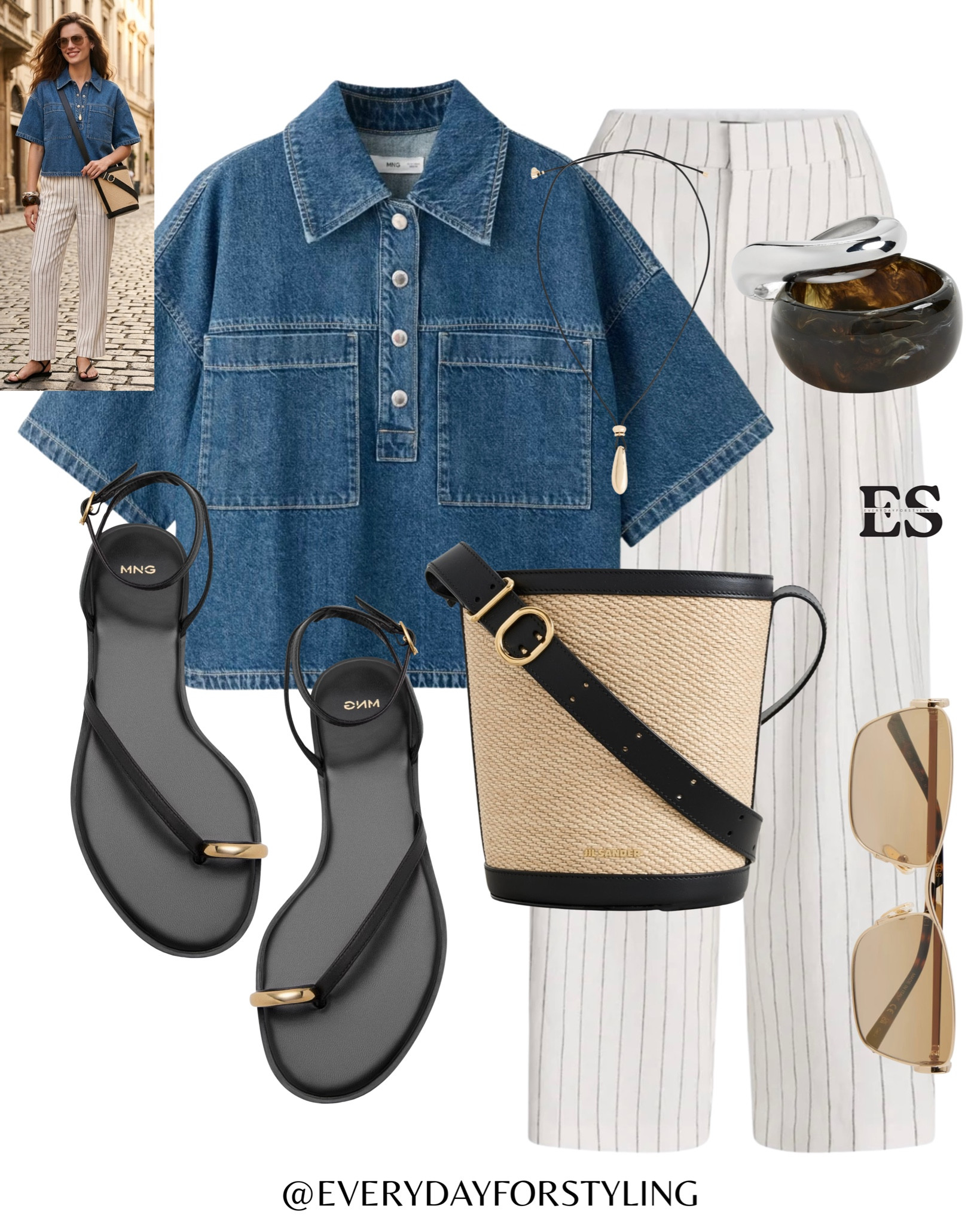 Casual chic with a touch of coastal luxury 🖤🤍

striped pants outfit, mango flat sandals, raffia bucket bag, classy summer outfits, european summer style, effortless chic fashion, old money aesthetic outfits, quiet luxury style, minimalist outfit inspiration, elevated casual outfits, coastal chic wardrobe, smart casual women style, capsule wardrobe looks, black and white outfit ideas, neutral fashion aesthetic, polished everyday outfits, rich girl summer outfits, vacation outfit inspiration, linen trousers aesthetic, timeless fashion pieces, clean girl wardrobe, expensive looking style, everydayforstyling 

#summeroutfitideas, #europeansummerstyle, #oldmoneyaesthetic, #capsulewardrobeedit, #linenoutfitsinspo

#LTKTravel #LTKootd #LTKSeasonal
