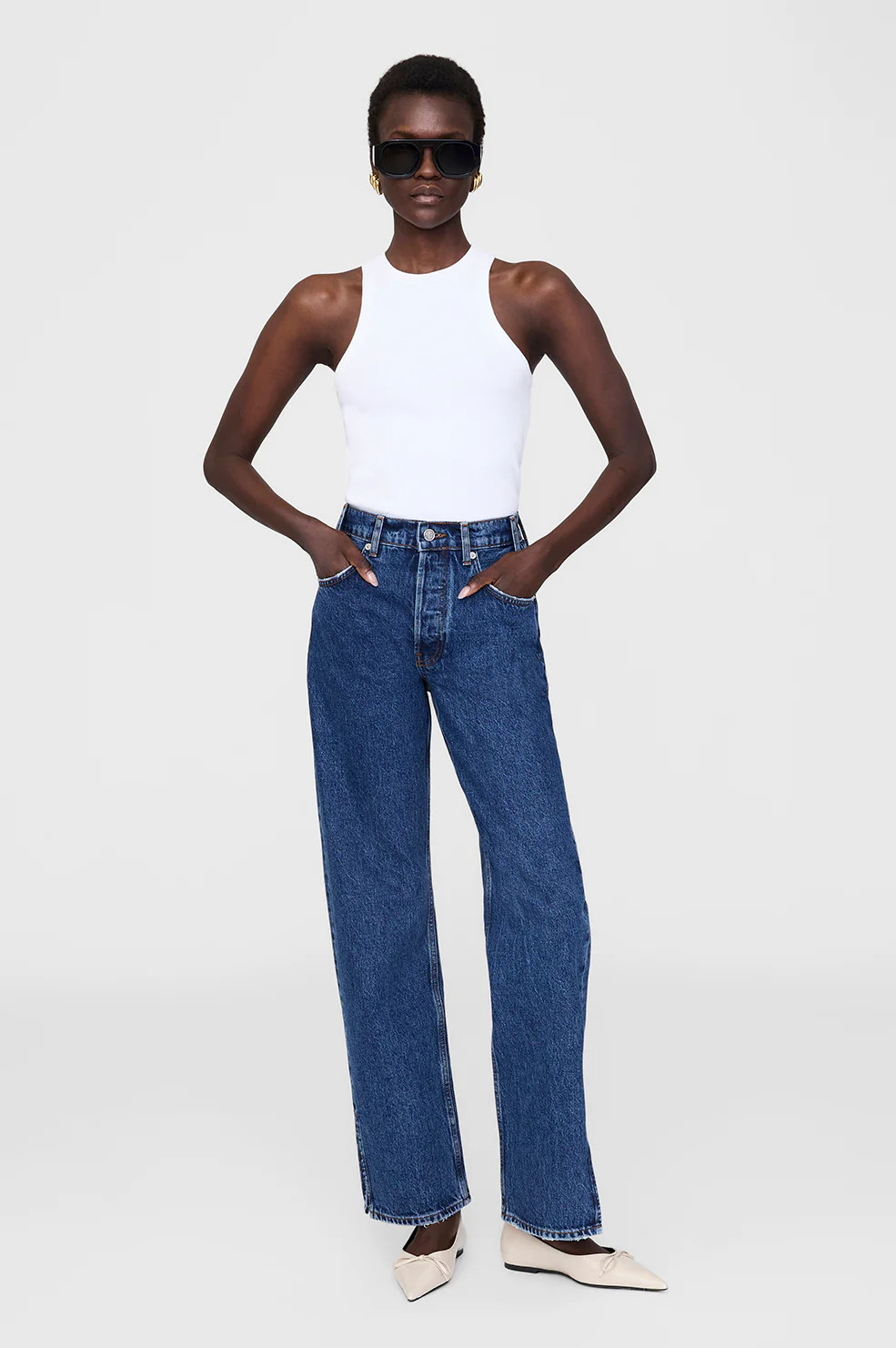 Roy Jean 31" - Clean Indigo Denim | Anine Bing