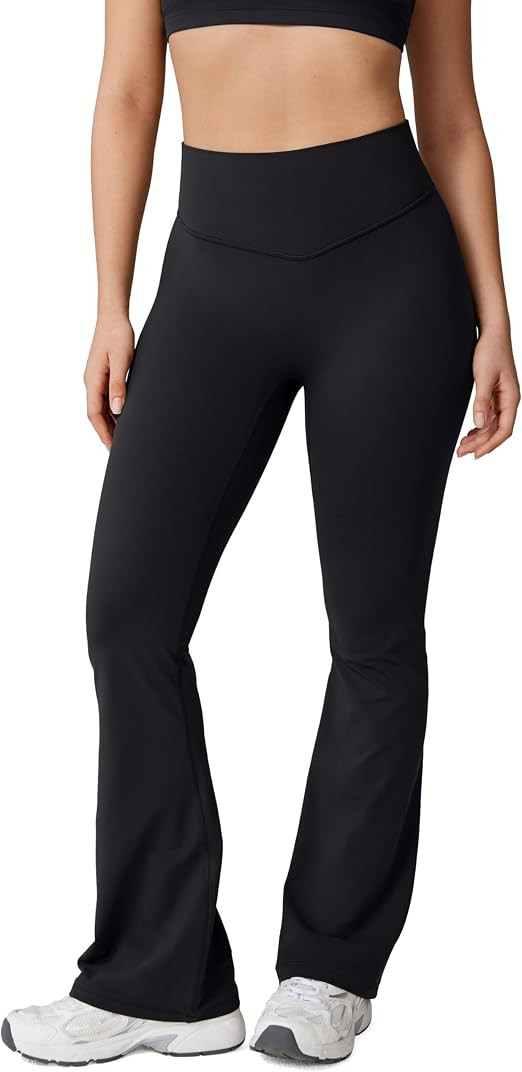 Hugcurve No Front Seam High Waisted Flare Leggings for Women Bootcut Yoga Pants Buttery Soft - 29... | Amazon (US)