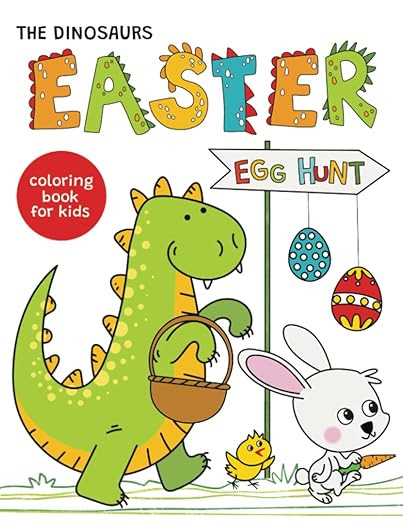 The Dinosaurs Easter Coloring Book for Kids: Dino Bunny Big Eggs and More! For Toddlers and Presc... | Amazon (US)