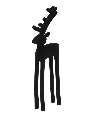 16in Flocked Reindeer | Marshalls