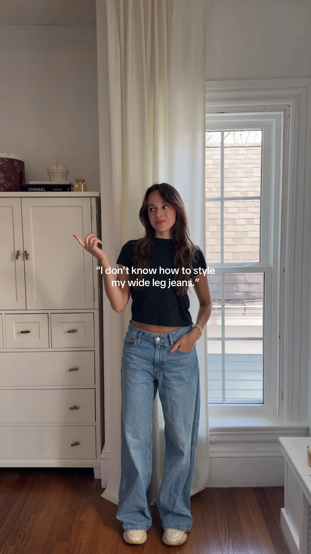 styling wide leg jeans for spring 

#LTKootd