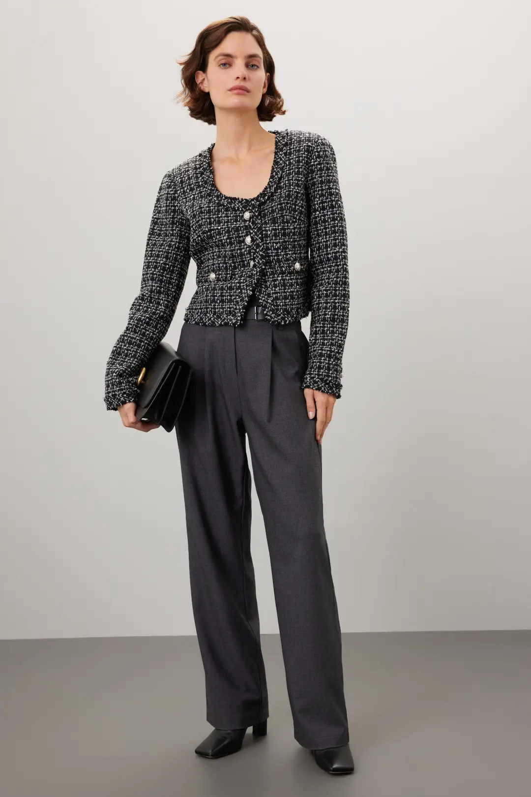 Tweed Scoop Neck Jacket | Rent the Runway