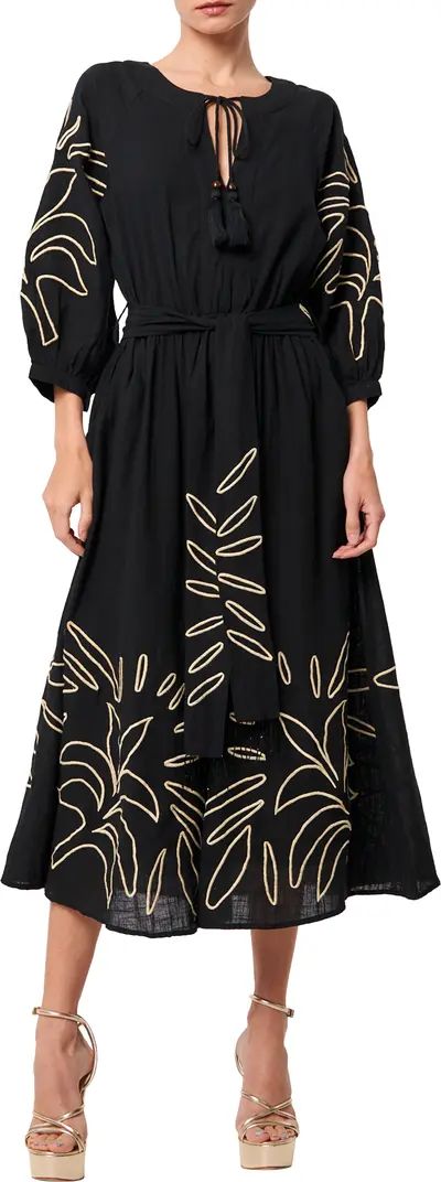 Eliza Embroidered A-Line Dress | Nordstrom