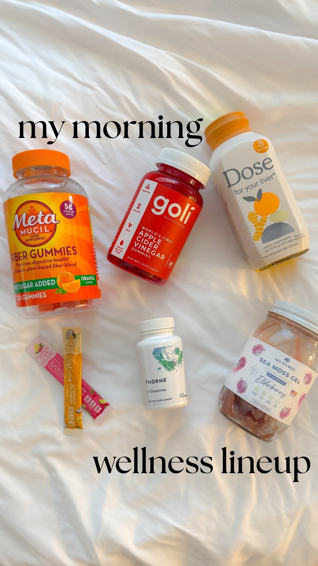 I’ve been taking my health really seriously this past year. Getting lots of tests and insights to see where I’m at and how I can support my body better. This is my current morning wellness lineup. I only take these in the morning and I have a separate lineup for at night. 🤍

#LTKSaleAlert #LTKMidsize